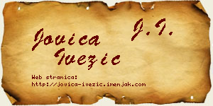Jovica Ivezić vizit kartica